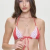 Frankies Bikinis | Coastal Top - Red Polka
