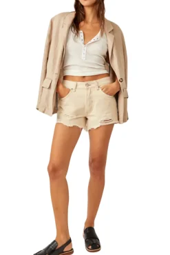 Free People | Now or Never Shorts - Ecru