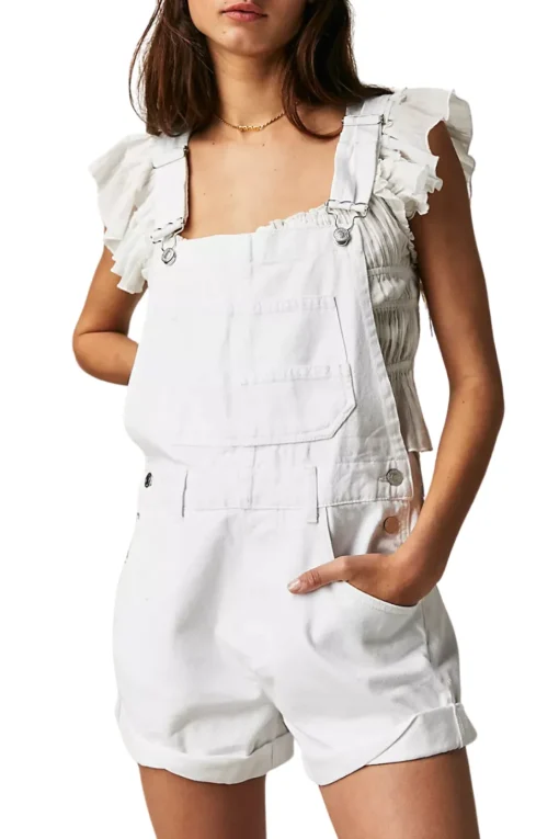 Free People | Ziggy Shortalls - White
