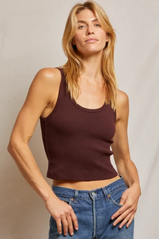 perfectwhitetee | Blondie Tank - Blackberry