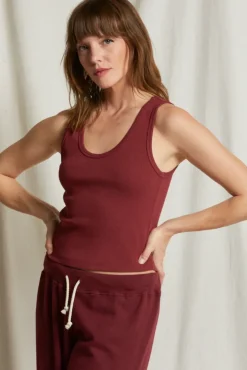 perfectwhitetee | Blondie Tank - Cranberry